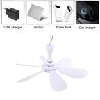 Ceiling Fan USB Powered Silent Remote & Timer