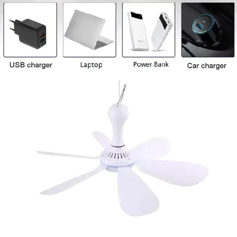 Ceiling Fan USB Powered Silent Remote & Timer