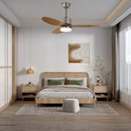Ceiling Fan Walnut Blades Integrated LED Remote