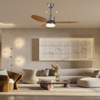 Ceiling Fan Walnut Blades Integrated LED Remote