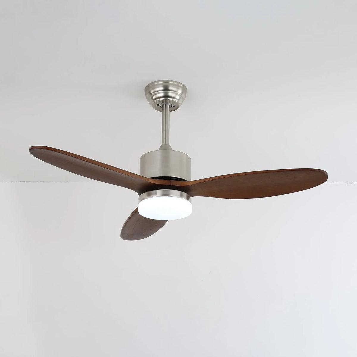 Ceiling Fan Walnut Blades Integrated LED Remote