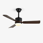 Ceiling Fan Walnut Wood Blades Integrated LED Remote & 6 Speeds