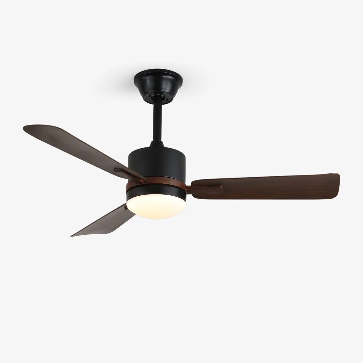 Ceiling Fan Walnut Wood Blades Integrated LED Remote & 6 Speeds