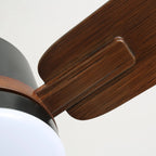 Ceiling Fan Walnut Wood Blades Integrated LED Remote & 6 Speeds