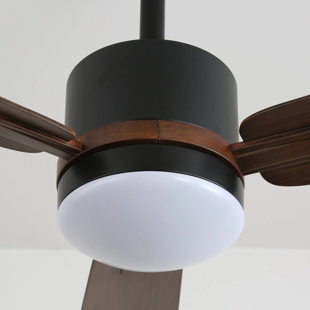 Ceiling Fan Walnut Wood Blades Integrated LED Remote & 6 Speeds