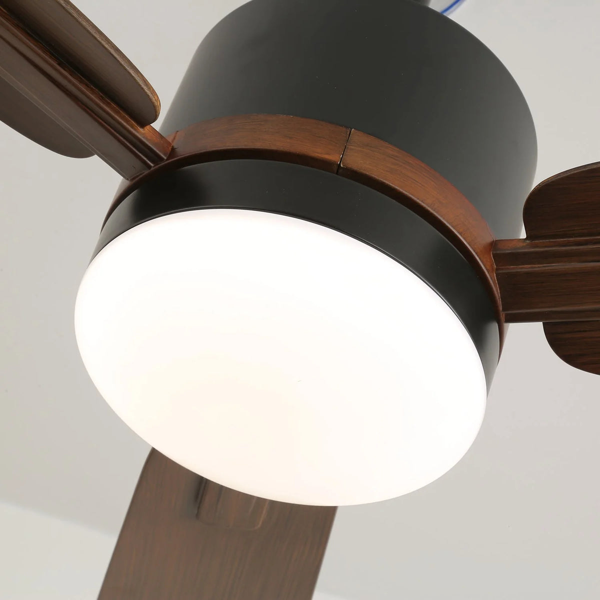 Ceiling Fan Walnut Wood Blades Integrated LED Remote & 6 Speeds