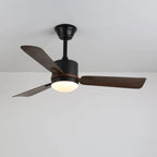 Ceiling Fan Walnut Wood Blades Integrated LED Remote & 6 Speeds