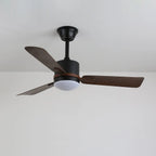 Ceiling Fan Walnut Wood Blades Integrated LED Remote & 6 Speeds