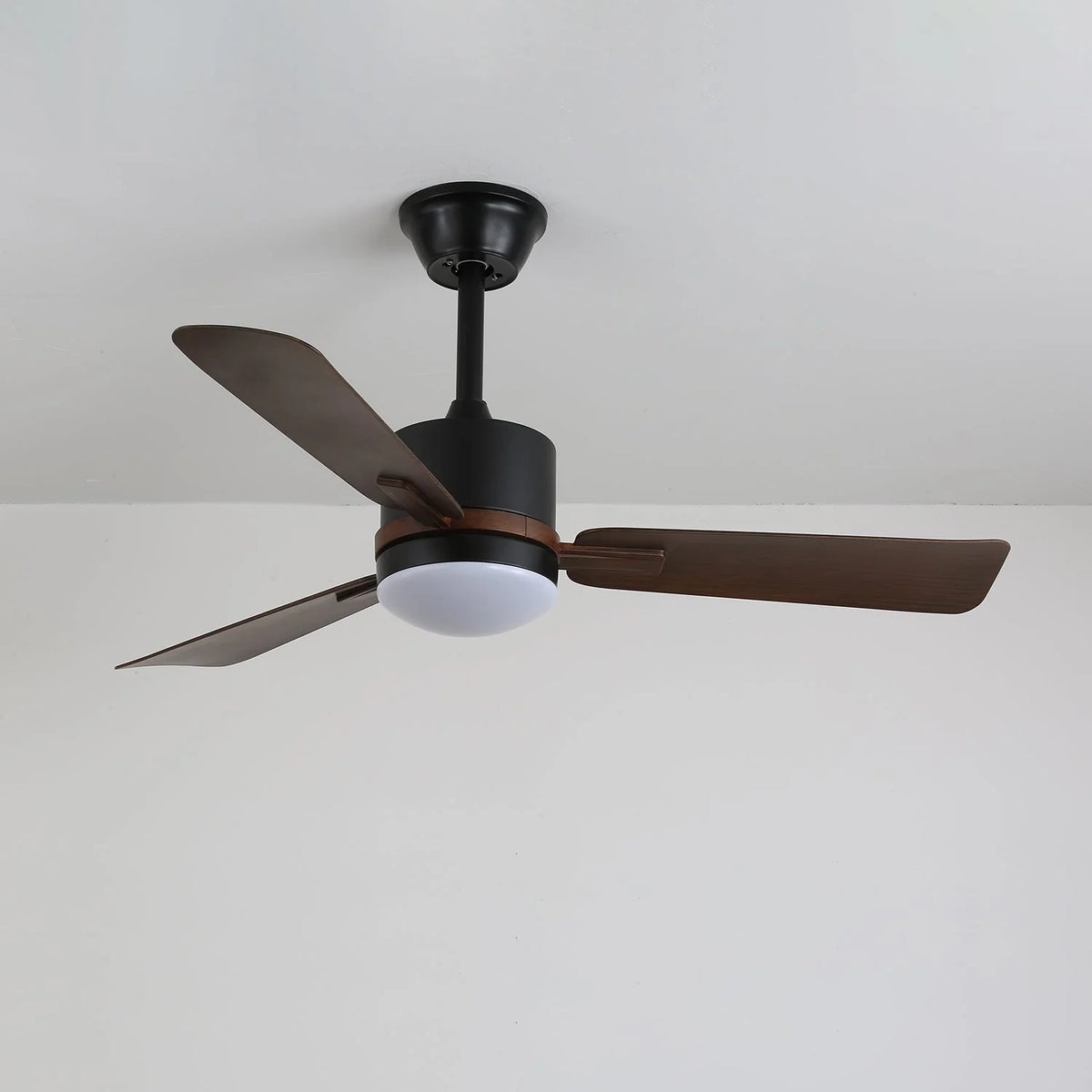 Ceiling Fan Walnut Wood Blades Integrated LED Remote & 6 Speeds