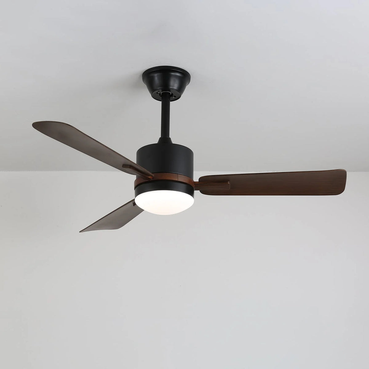 Ceiling Fan Walnut Wood Blades Integrated LED Remote & 6 Speeds