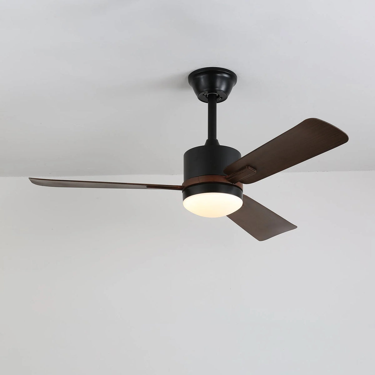 Ceiling Fan Walnut Wood Blades Integrated LED Remote & 6 Speeds
