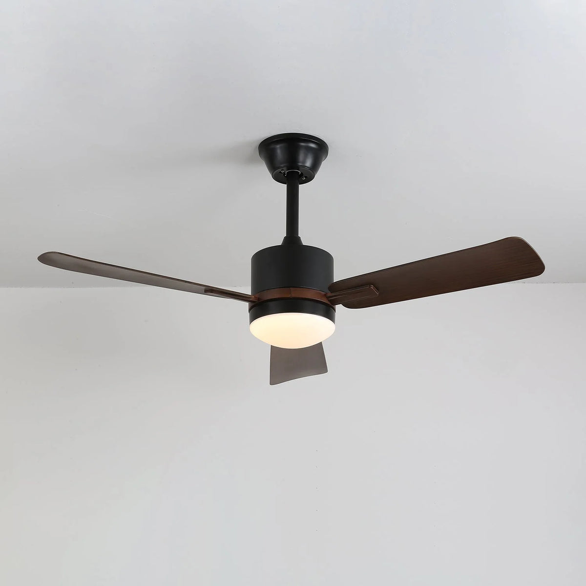 Ceiling Fan Walnut Wood Blades Integrated LED Remote & 6 Speeds