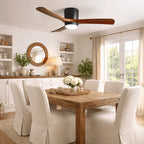 Ceiling Fan Whisper-Quiet DC Motor Natural Wood Blades