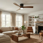 Ceiling Fan Whisper-Quiet DC Motor Natural Wood Blades