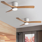 Ceiling Fan Whisper-Quiet DC Motor Natural Wood Blades