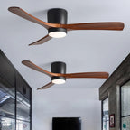 Ceiling Fan Whisper-Quiet DC Motor Natural Wood Blades