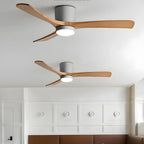 Ceiling Fan Whisper-Quiet DC Motor Natural Wood Blades