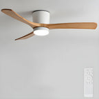 Ceiling Fan Whisper-Quiet DC Motor Natural Wood Blades