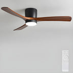 Ceiling Fan Whisper-Quiet DC Motor Natural Wood Blades