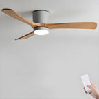 Ceiling Fan Whisper-Quiet DC Motor Natural Wood Blades