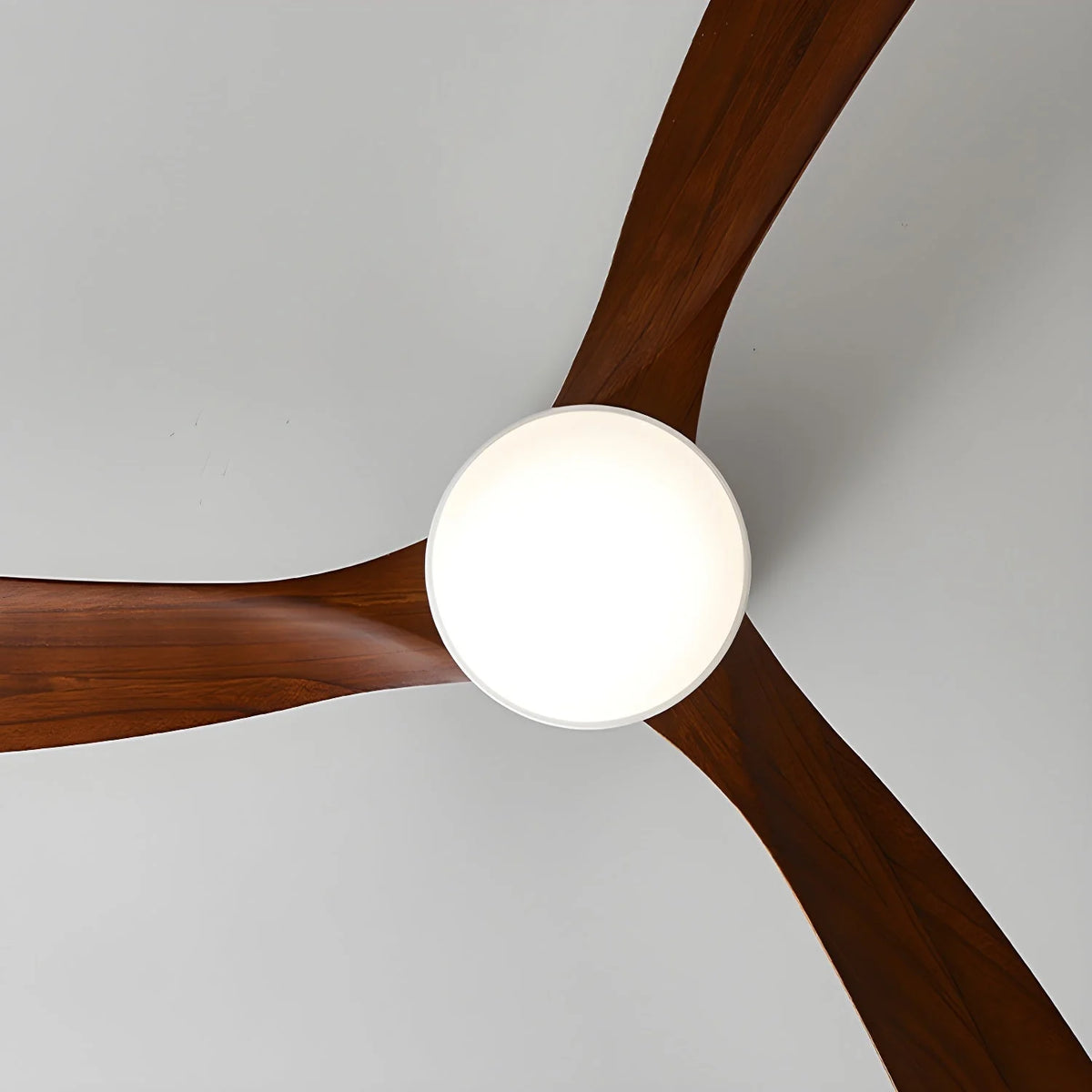 Ceiling Fan Whisper-Quiet DC Motor Natural Wood Blades