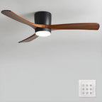 Ceiling Fan Whisper-Quiet DC Motor Natural Wood Blades