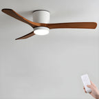 Ceiling Fan Whisper-Quiet DC Motor Natural Wood Blades