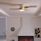 Ceiling Fan Whisper-Quiet DC Motor Natural Wood Blades