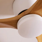 Ceiling Fan Whisper-Quiet DC Motor Natural Wood Blades