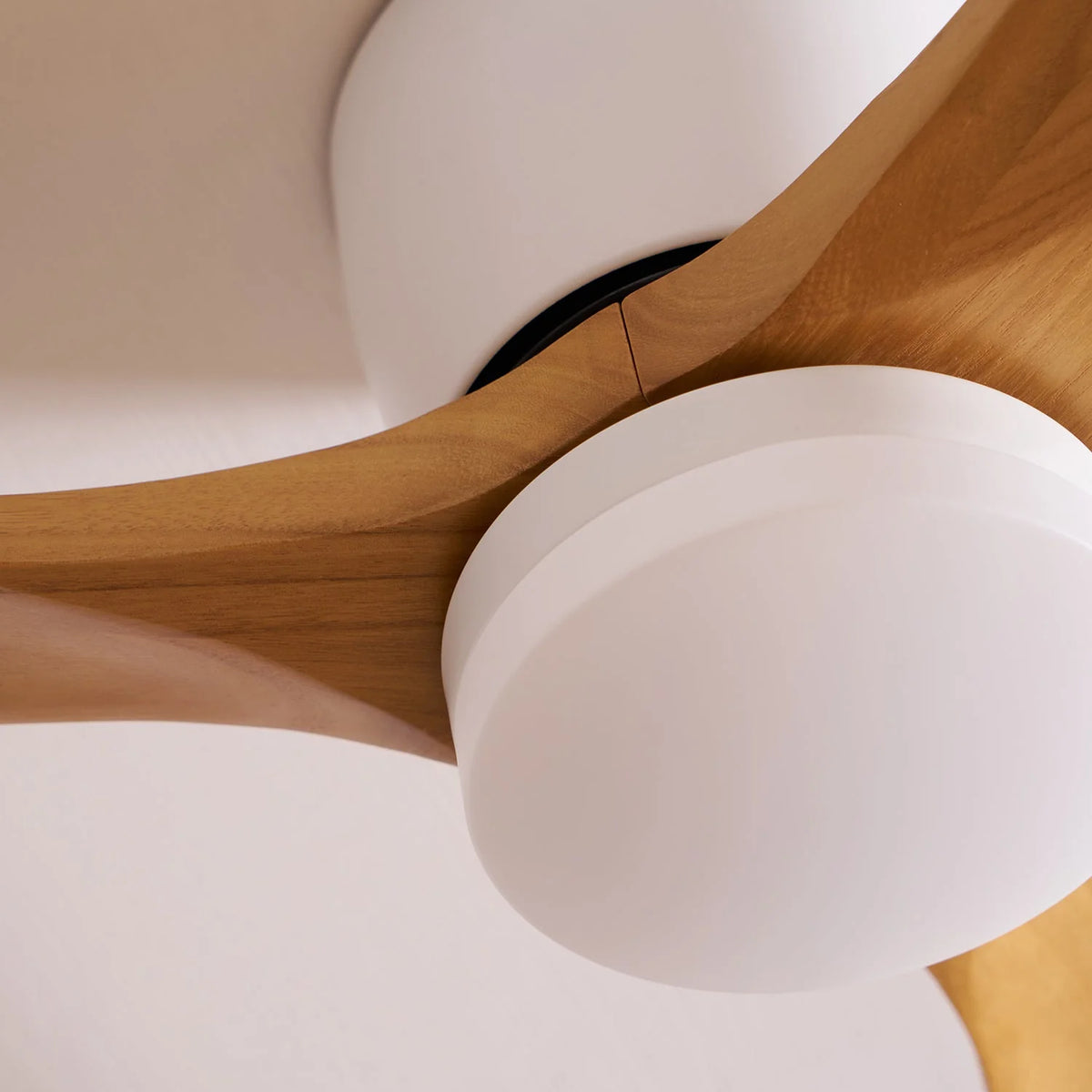 Ceiling Fan Whisper-Quiet DC Motor Natural Wood Blades