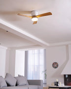 Ceiling Fan Whisper-Quiet DC Motor Natural Wood Blades