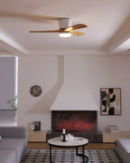 Ceiling Fan Whisper-Quiet DC Motor Natural Wood Blades
