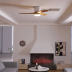 Ceiling Fan Whisper-Quiet DC Motor Natural Wood Blades