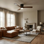 Ceiling Fan Whisper-Quiet DC Motor Natural Wood Blades