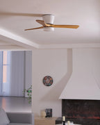 Ceiling Fan Whisper-Quiet DC Motor Natural Wood Blades