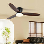 Ceiling Fan Whisper-Quiet Six Speeds Built-In LED & Remote