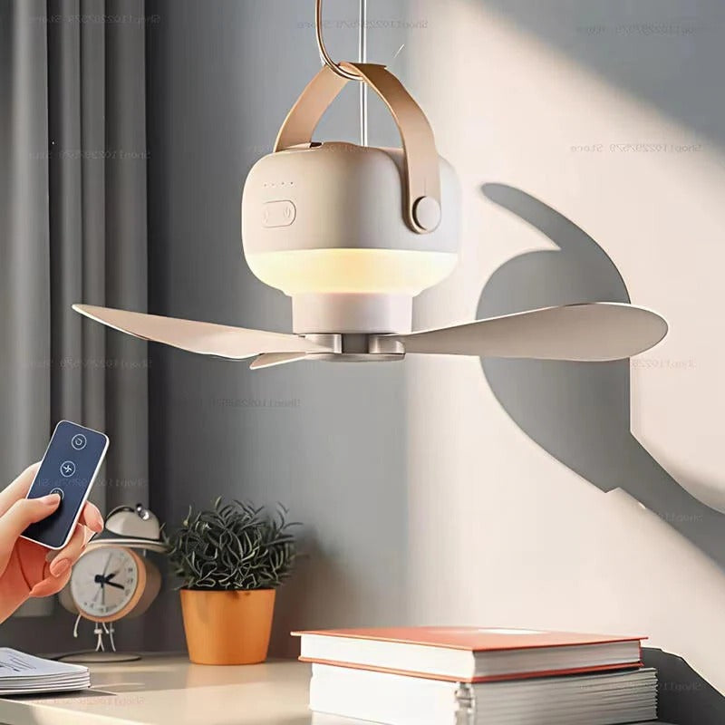 Ceiling Fan Wireless Rechargeable LED Foldable Blades