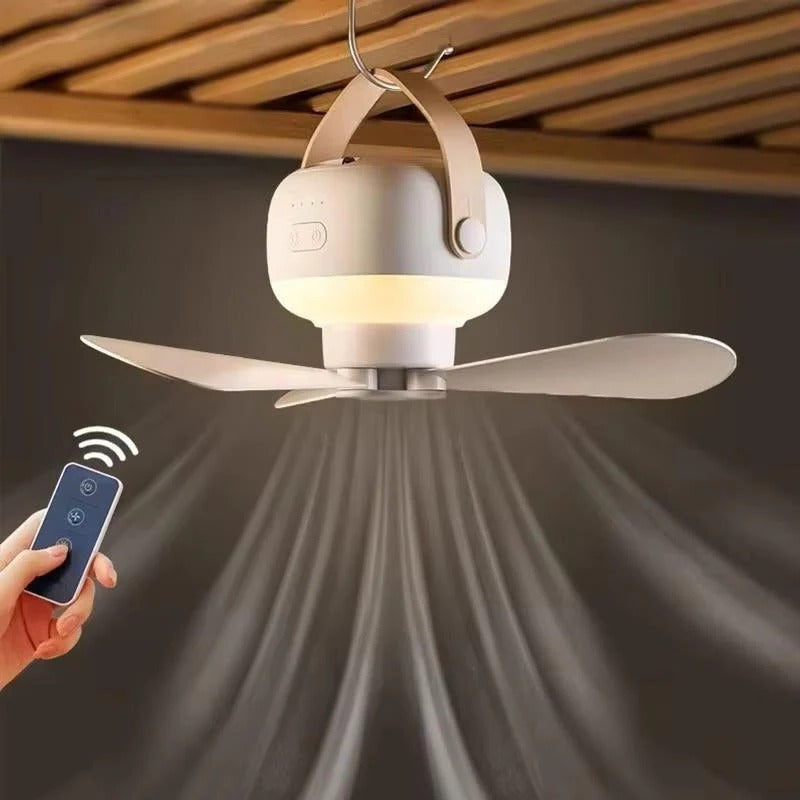 Ceiling Fan Wireless Rechargeable LED Foldable Blades