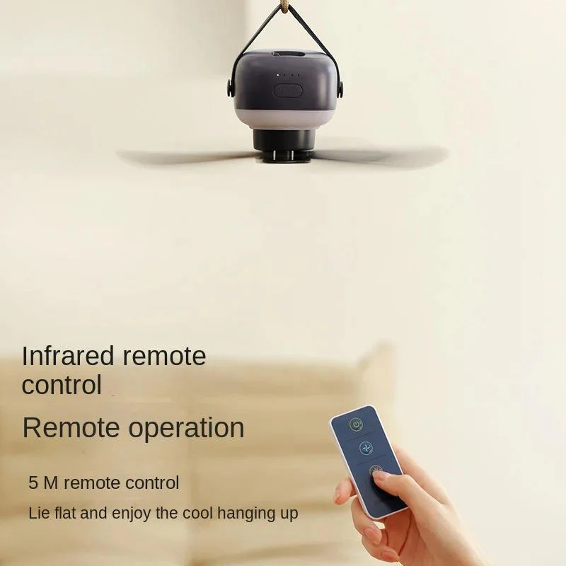 Ceiling Fan Wireless Rechargeable LED Foldable Blades