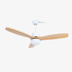 Ceiling Fan With Integrated LED Wooden Blades & Remote