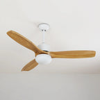 Ceiling Fan With Integrated LED Wooden Blades & Remote