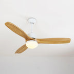 Ceiling Fan With Integrated LED Wooden Blades & Remote