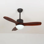 Ceiling Fan With Integrated LED Wooden Blades & Remote