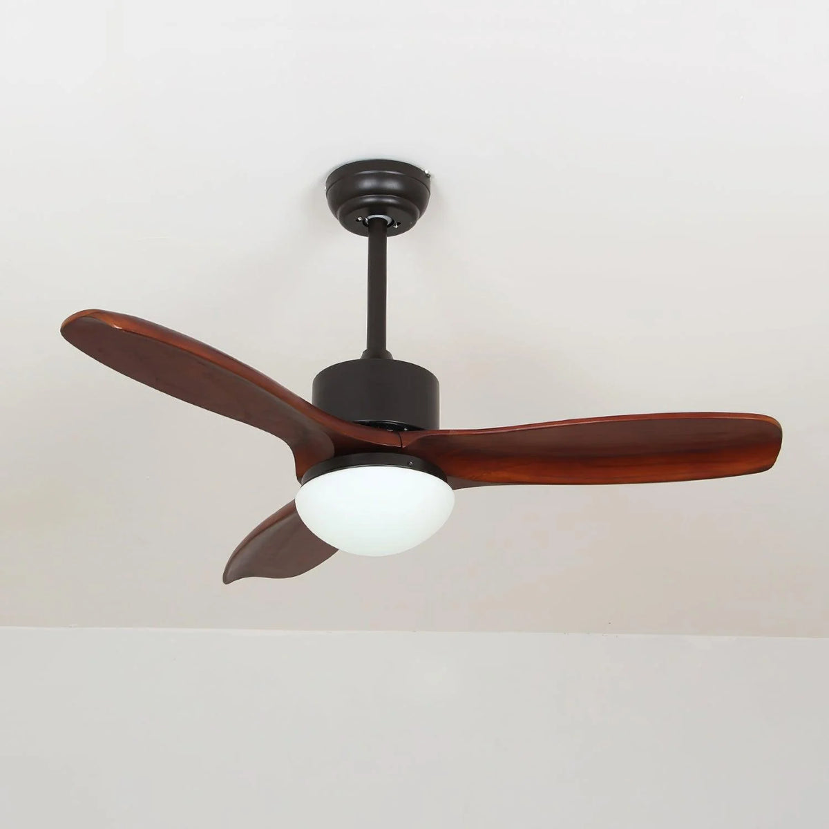 Ceiling Fan With Integrated LED Wooden Blades & Remote