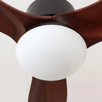 Ceiling Fan With Integrated LED Wooden Blades & Remote