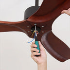 Ceiling Fan With Integrated LED Wooden Blades & Remote
