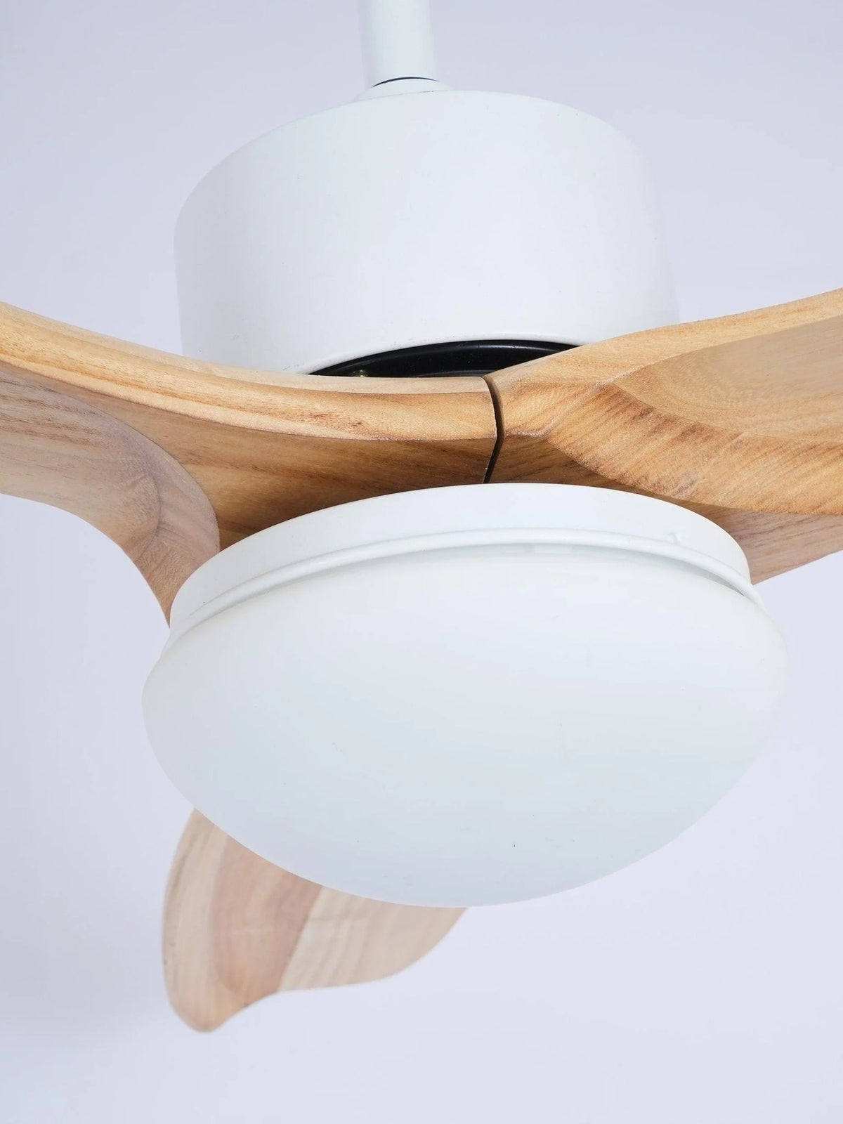 Ceiling Fan With Integrated LED Wooden Blades & Remote