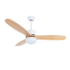 Ceiling Fan With Integrated LED Wooden Blades & Remote