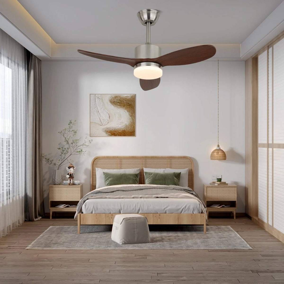 Ceiling Fan With Light 6-Speed DC Motor & Remote