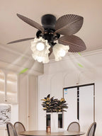 Ceiling Fan With Light Quiet DC Motor & Remote